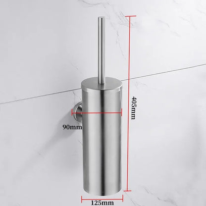 Royallure Wall-Mounted Toilet Brush Set with Flexible Head and Stainless Steel Holder