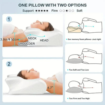 RoyaleGlow Butterfly Shape Pillow with Armrests - Ideal for Side and Back Sleepers