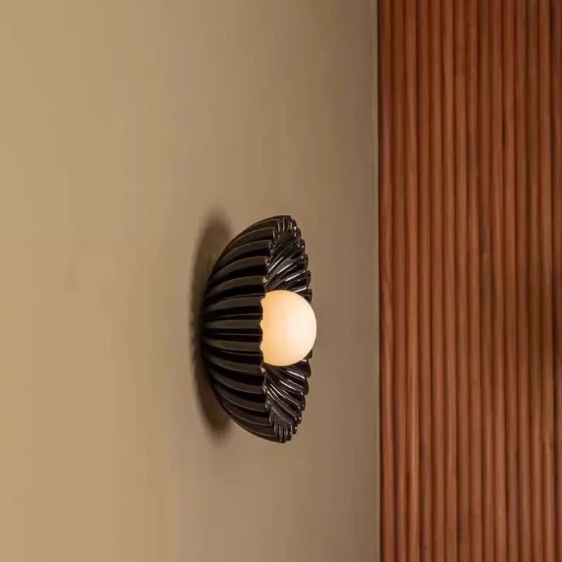 LuxRoyale Nordic Ceramic Flower LED Wall Sconce for Bedroom and Living Room