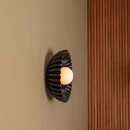 LuxRoyale Nordic Ceramic Flower LED Wall Sconce for Bedroom and Living Room