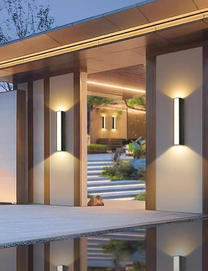 Rayvia Modern Outdoor Wall Light - Vertical Waterproof LED Fixture