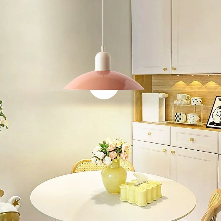 LuxRoyale Nordic Macaron Bauhaus Pendant Light , Modern Minimalist Dome Ceiling Fixture