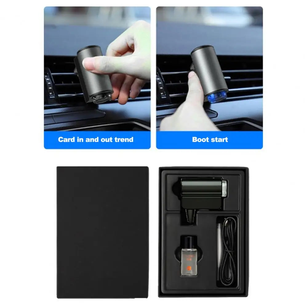 Luxora Car Air Freshener with Adjustable Aroma Diffusion - USB Powered Essential Oil Diffuser