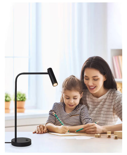 RoyaleGlow Modern Metal Task Table Lamp - Adjustable Desk Light for Office