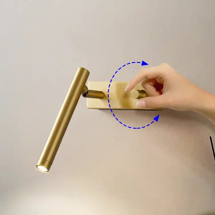 LuxRoyale Luxury All Copper Rotatable Decorative LED Wall Lamp