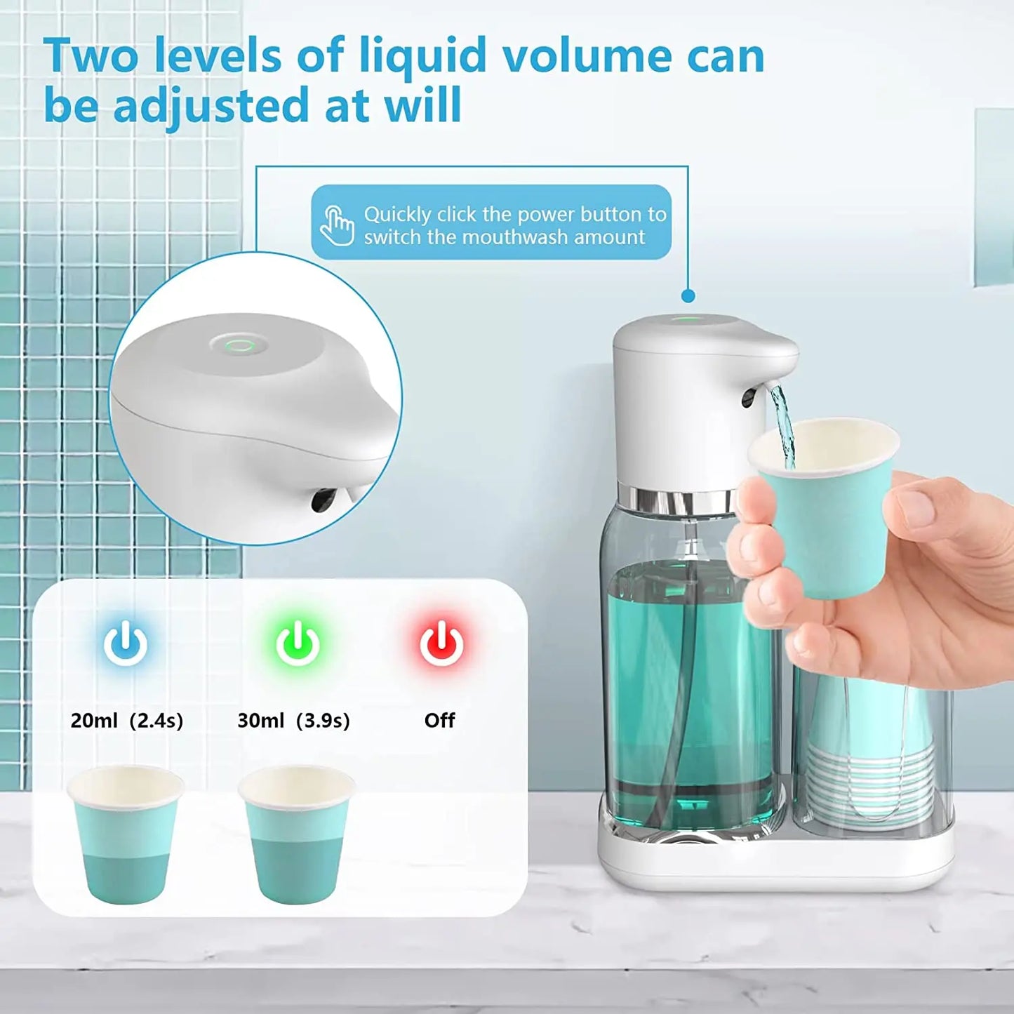 Luxora Automatic Mouthwash Dispenser for Hands-Free Use