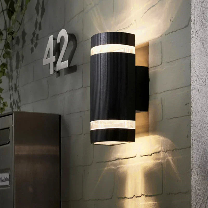 LuxRoyale Matte Aluminum Outdoor Wall Light for Porch, Patio or Entryway