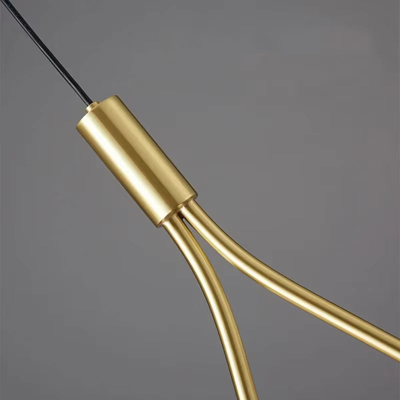 RoyaleGlow Modern Droplet Pendant Light Gold Finish Minimalist Globe Hanging Lamp