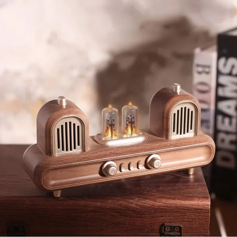 LuxRoyale Vintage Vacuum Tube Bluetooth Speaker with Ambient LED Lamp