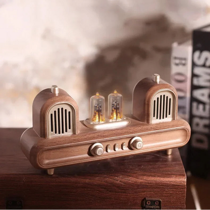 LuxRoyale Vintage Vacuum Tube Bluetooth Speaker with Ambient LED Lamp