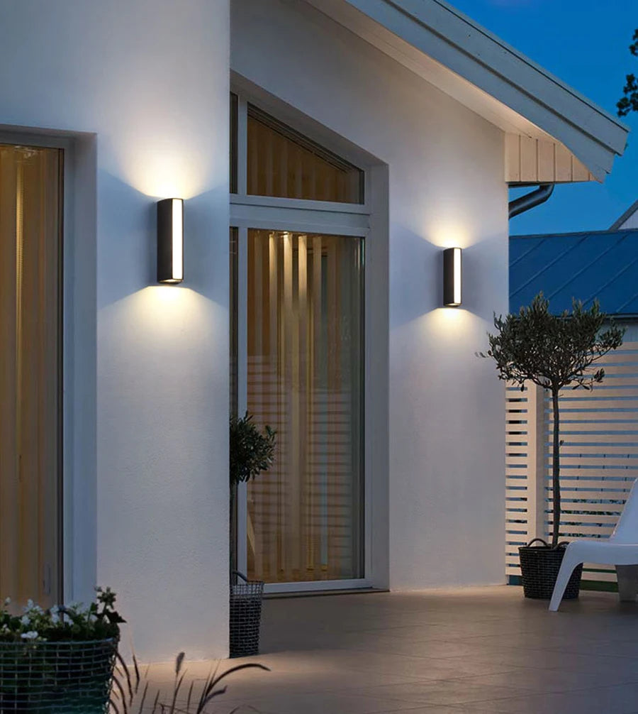 Rayvia Modern Outdoor Wall Light - Vertical Waterproof LED Fixture