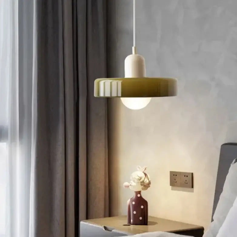 Royallure Bauhaus Colored Glass Pendant Light – Artistic Stained-Glass, Geometric, Retro-Modern