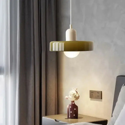 Royallure Bauhaus Colored Glass Pendant Light – Artistic Stained-Glass, Geometric, Retro-Modern