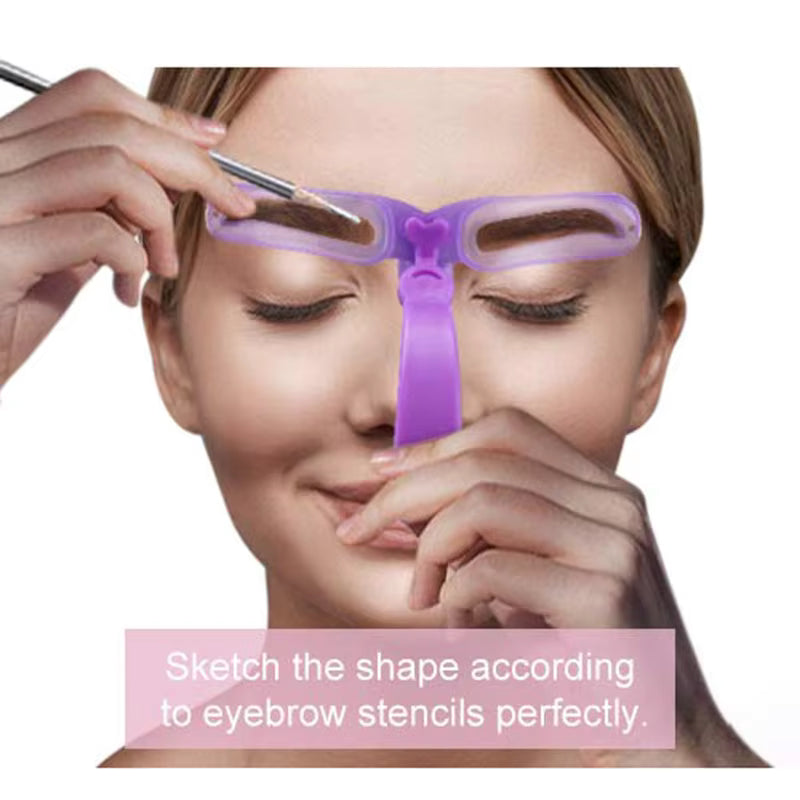 LuxRoyale 8 In 1 Perfect Brow Stencil for Effortless Shaping