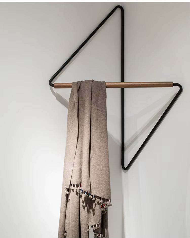 RoyaleGlow Minimalist Corner Wall Mounted Clothes Rack - Space Saving Garment Organizer