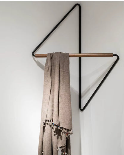 RoyaleGlow Minimalist Corner Wall Mounted Clothes Rack - Space Saving Garment Organizer