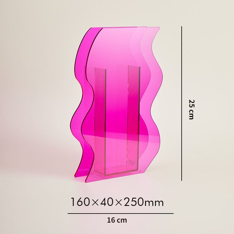 RoyaleGlow Artistic Acrylic Vase for Modern Decor