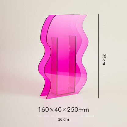 RoyaleGlow Artistic Acrylic Vase for Modern Decor