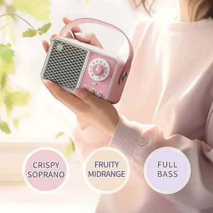 Portable Bluetooth Speaker – Retro-Style Multi-Mode Wireless Mini Speaker for Rich Sound