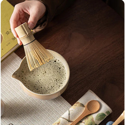 Royelux Premium 4-Piece Ceramic Matcha Tea Set with Bamboo Whisk, Gift Box for Tea Ceremony