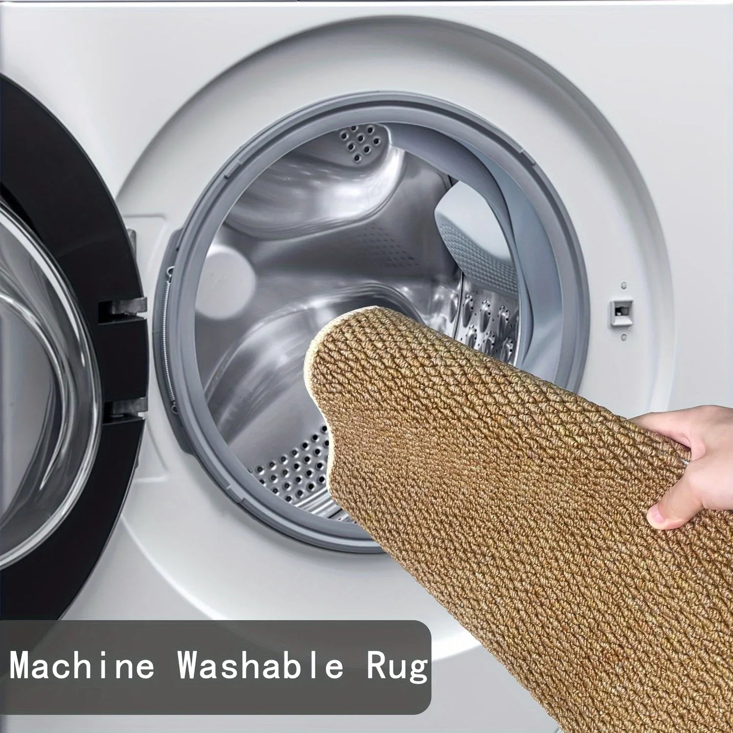 Luxora Stain Fade Resistant Doormat Rug - Water-Repellent Beige Entry Mat for Front Door