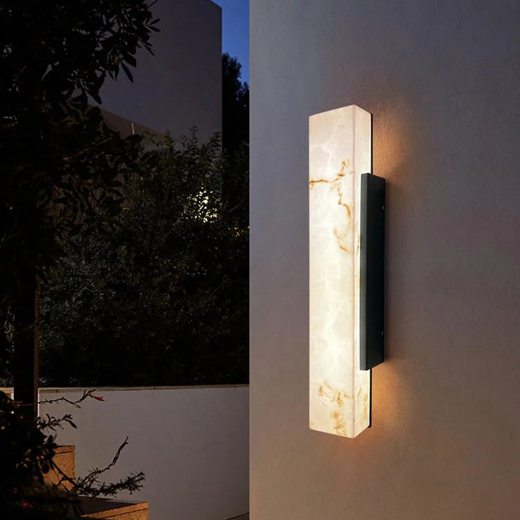 Rayvia Luxury Marble Inspired Modern Outdoor Wall Lamps - Waterproof IP65