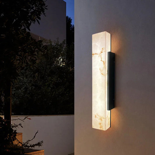 Rayvia Luxury Marble Inspired Modern Outdoor Wall Lamps - Waterproof IP65