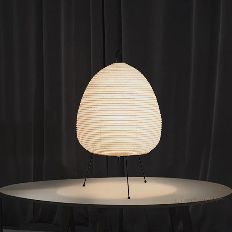 Japanese lantern desk lamp - Minimalist LED Desk Light - Flower Prin