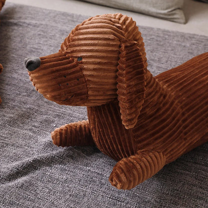 Luxora Long Dachshund Plush Pillow - Soft Stuffed Animal Cushion for Sofa and Home Decor
