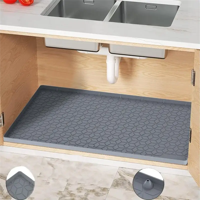 Royallure Under-Sink Waterproof Silicone Mat & Shelf Liner Organizer – Leak-Proof, Oil-Resistant, Multi-Use
