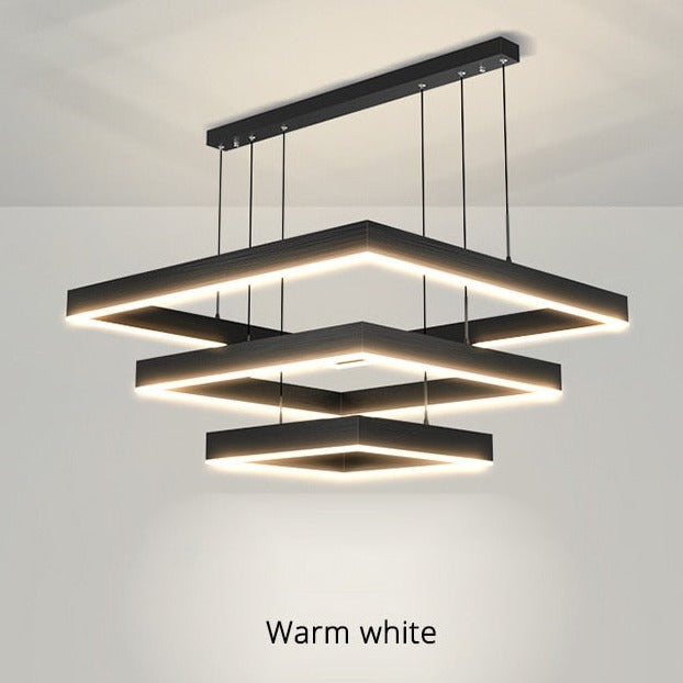 RoyaleGlow Angélique Square Led Chandelier Modern Design
