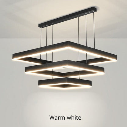 RoyaleGlow Angélique Square Led Chandelier Modern Design