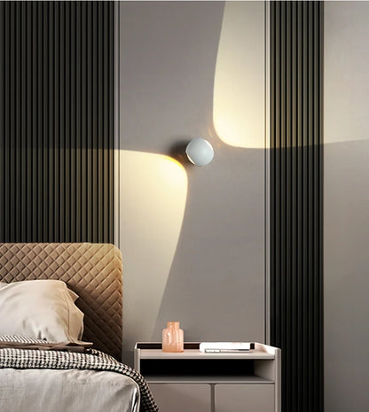 LuxRoyale Minimalist Polished Wall Light With Crystal Hourglass Core Dual Arcs