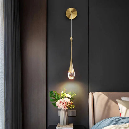 Royaleva Crystal Glass Wall Lamp, Modern Pendant Wall Light For Hallways, Bedrooms, Living Rooms