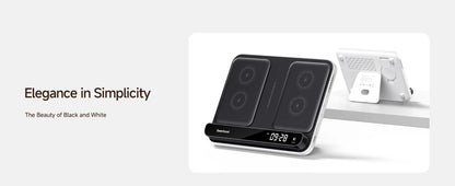 Royallure Dual Wireless Charger – Fast Charging Dock for Phone, Watch & Earbuds (Samsung Compatible)