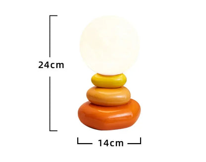 Lumora Sculptural Glazed Ceramic Table Lamp, Opal Orb Diffuser