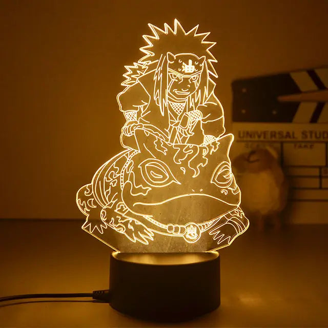 Naruto 3D LED Night Lamp - Anime Character Light with Kakashi, Sasuke, Sakura, and Naruto for Kids' Room Decor and Gifts - P