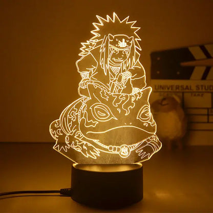 Naruto 3D LED Night Lamp - Anime Character Light with Kakashi, Sasuke, Sakura, and Naruto for Kids' Room Decor and Gifts - P