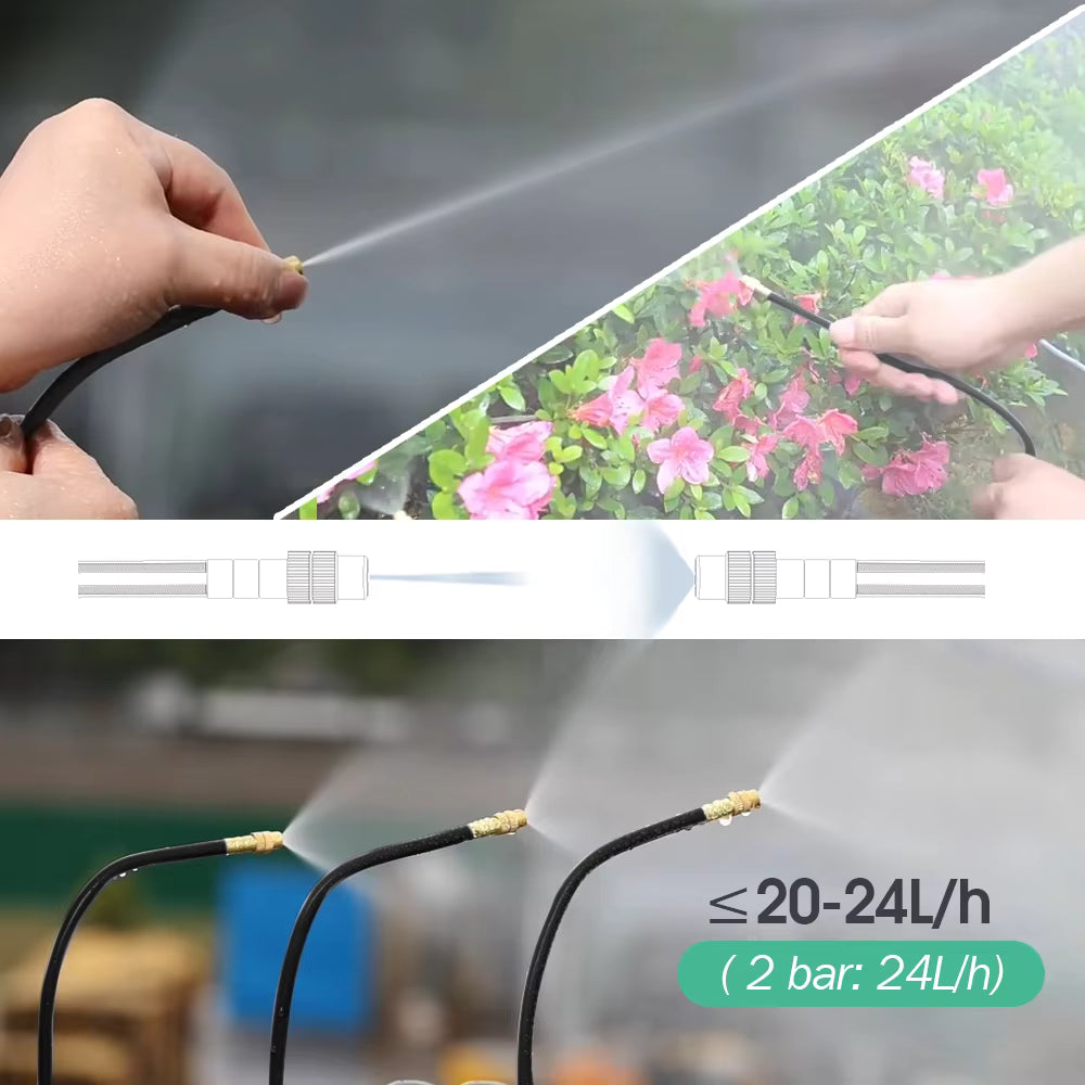 Luxora 360° Flexible Drip Irrigation Kit with 8mm Hose Garden Watering System