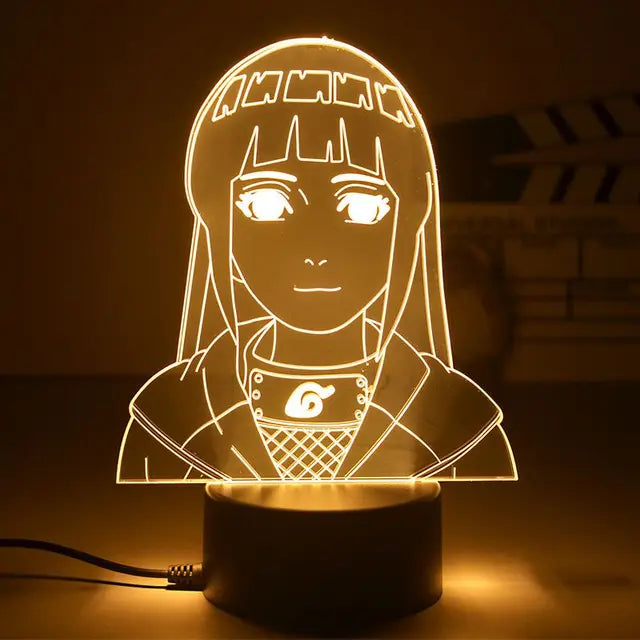 Naruto 3D LED Night Lamp - Anime Character Light with Kakashi, Sasuke, Sakura, and Naruto for Kids' Room Decor and Gifts - J