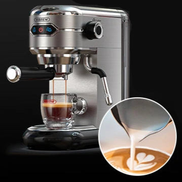 Slim Espresso Machine – 20-Bar Semi-Automatic Coffee Maker for ESE Pods & Ground Coffee