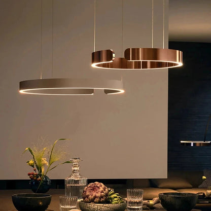 Rayvia Modern LED Pendant Light Round Design With Adjustable Brightness Warm White