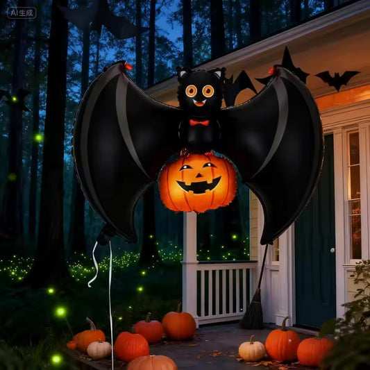 1/3PCS Giant Black Bat Balloons with Wing Party Balloon For Cute Birthday Halloween Foil Balloons Decoraton 2