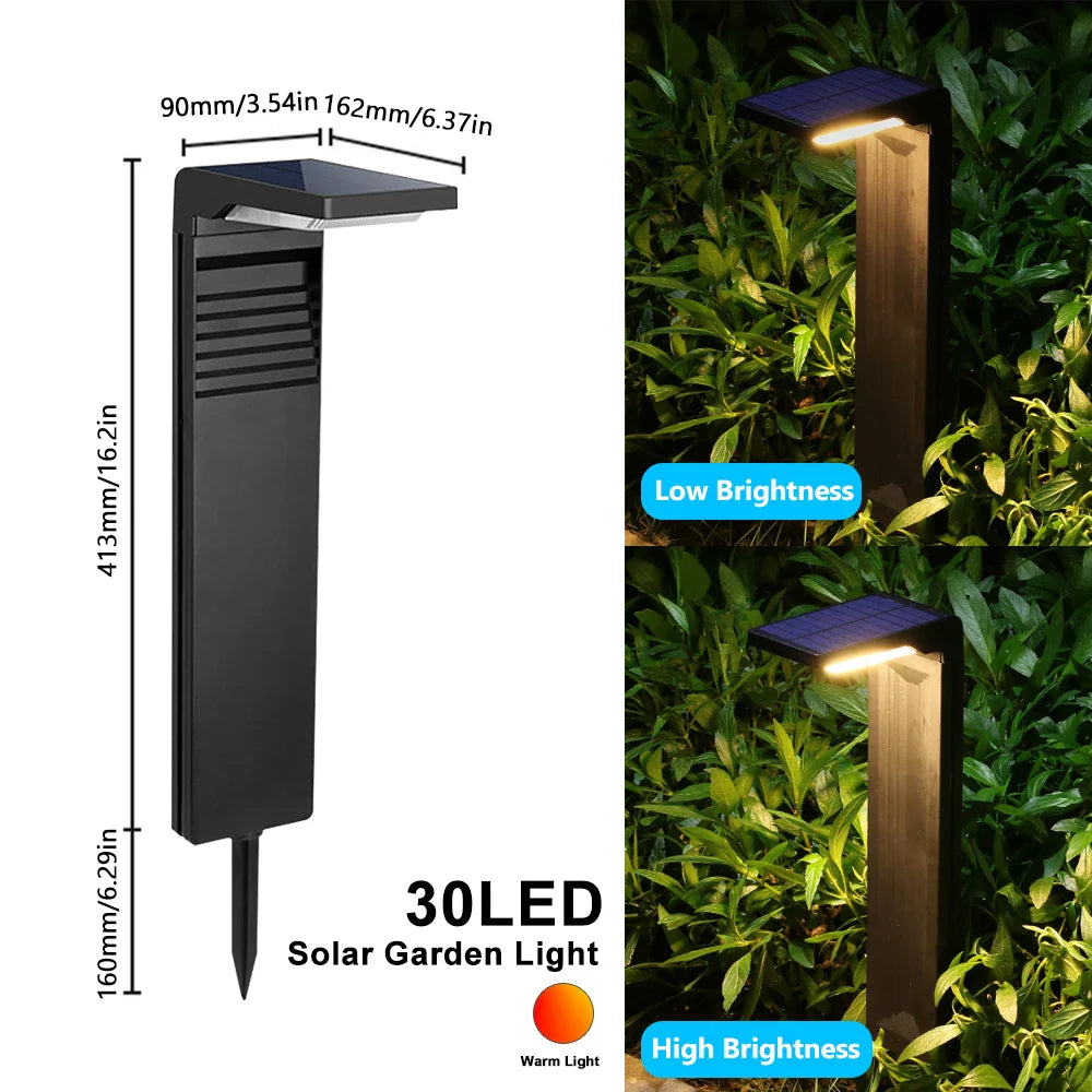 Solar LED Pathway Lights - Waterproof, Dual Color Solar Garden Lights - Only Warm