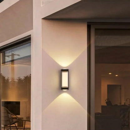 LuxRoyale Nordic Cylinder Outdoor Wall Light with Frosted Diffuser - IP65 Weatherproof