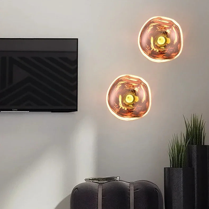 Rayvia Lava Wall Light, Modern Ambient Glass Wall Lamp for Bedroom & Living Room