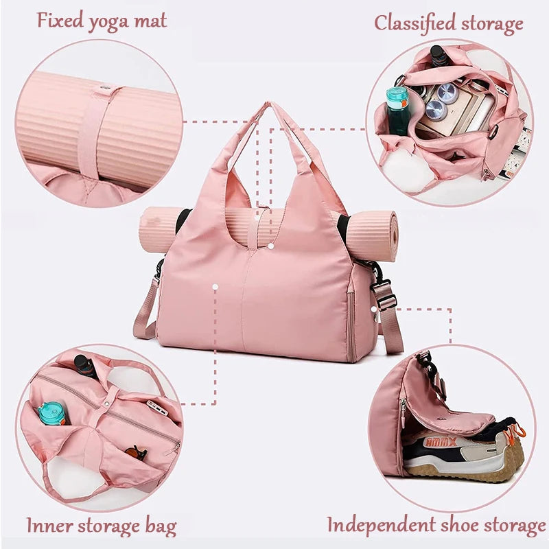 LuxRoyale Waterproof Gym Bag With Shoe Compartment - Lightweight Design for Travel