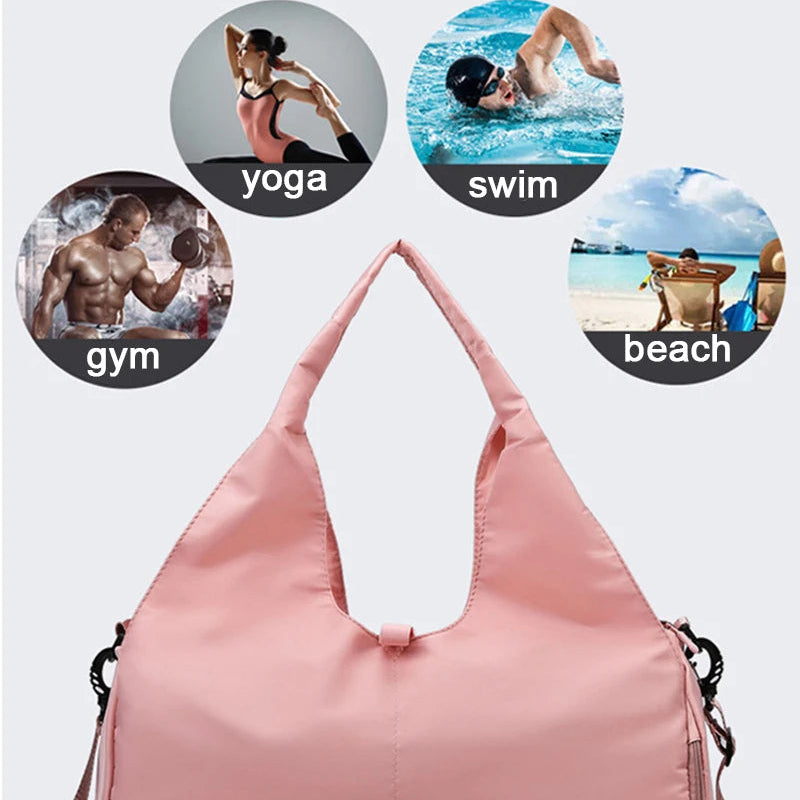 LuxRoyale Waterproof Gym Bag With Shoe Compartment - Lightweight Design for Travel