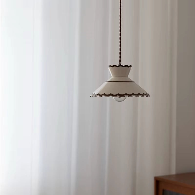 LuxRoyale Vintage Copper Freehand Painting Ceramic Pendant Lamp