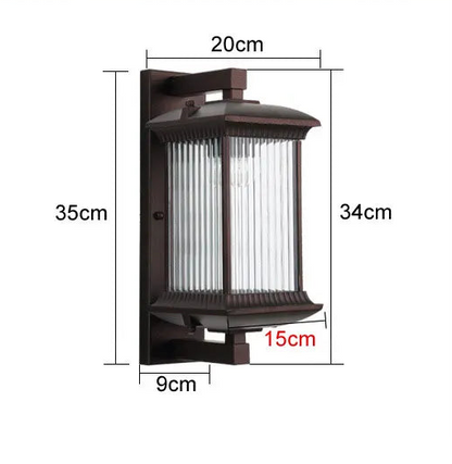 Rayvia Modern Black Porch Wall Sconce Light IP54 Waterproof Outdoor Contemporary